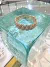 14k solid gold diamond Cuban link ring (6.7mm)
