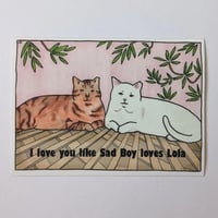 "I Love You" Sad Boy & Lola Sticker