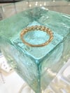 14k solid gold diamond Cuban link ring(4mm)