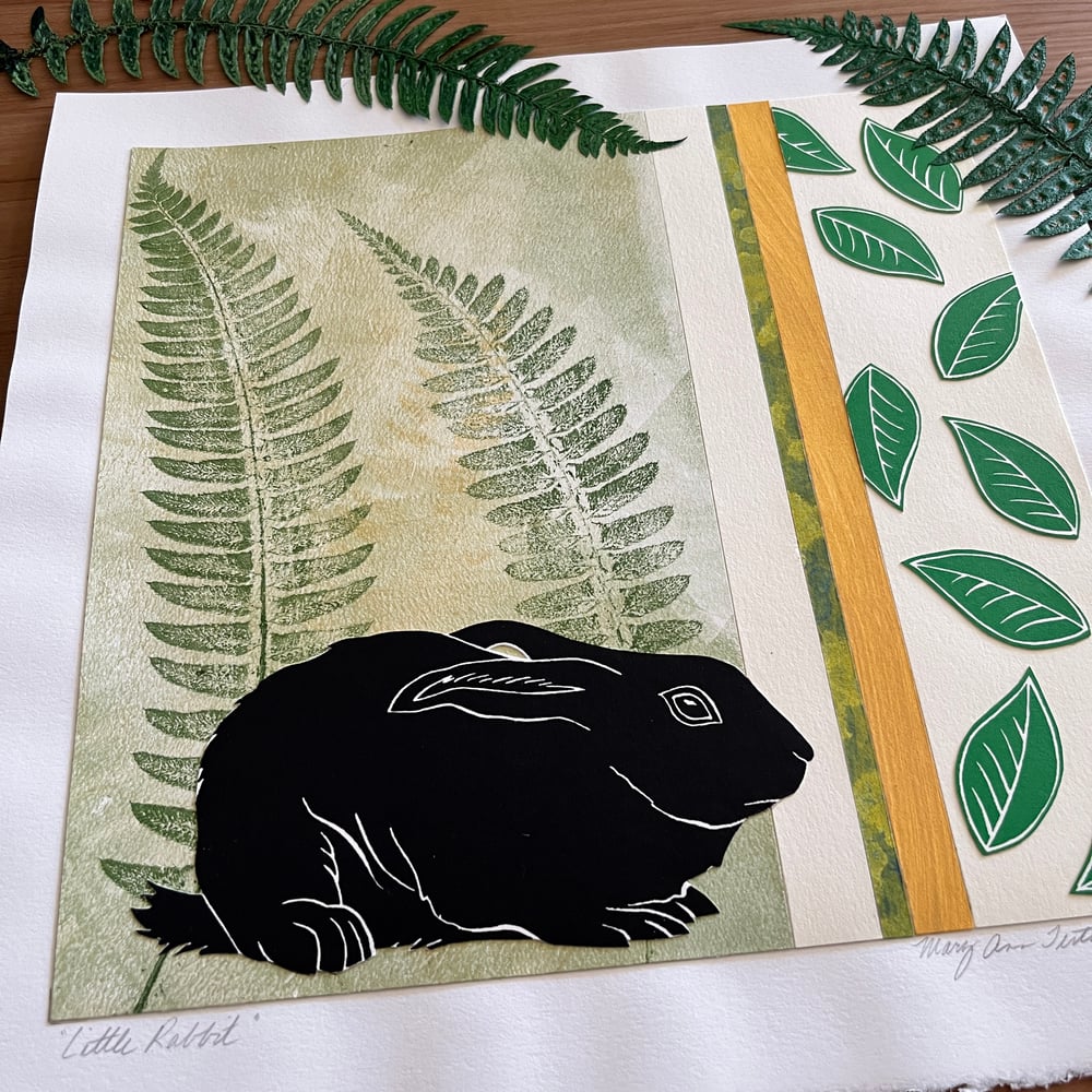 Image of SALE Little Rabbit - One Of a Kind Original Collage