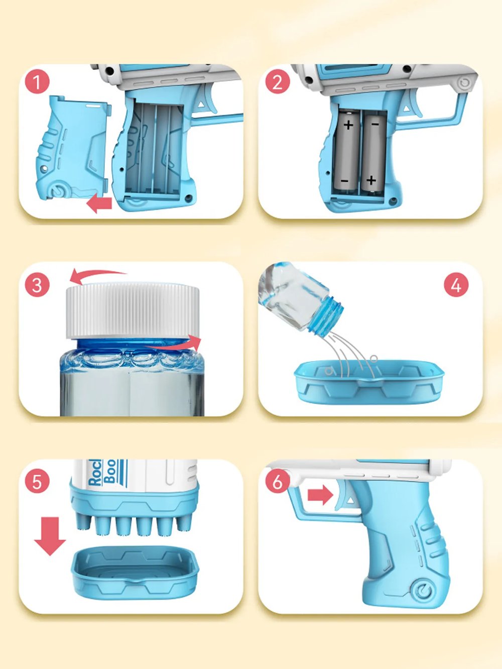 40 Holes Bubble Gun Automatic Bubbles Machine Rocket Gun Launcher