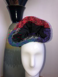 Image 5 of H.O.D. Knitted Brim Hat Washed & Bleached Denim Crown W/Multi Color Knitted Brim