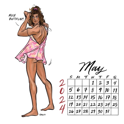 Image of Brendan Fraser Pin-Up 2024 Mini Calendar 