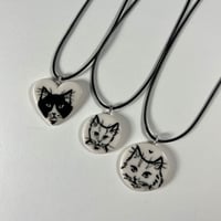 Image 1 of Porcelain Cat Necklaces