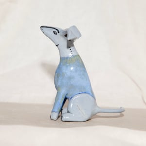 Image of 'Eager Ernest' Ceramic Whippet Greyhound Sighthound Figurine