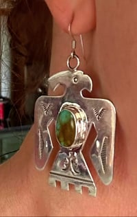 Image 3 of Thunderbird Sky earrings 