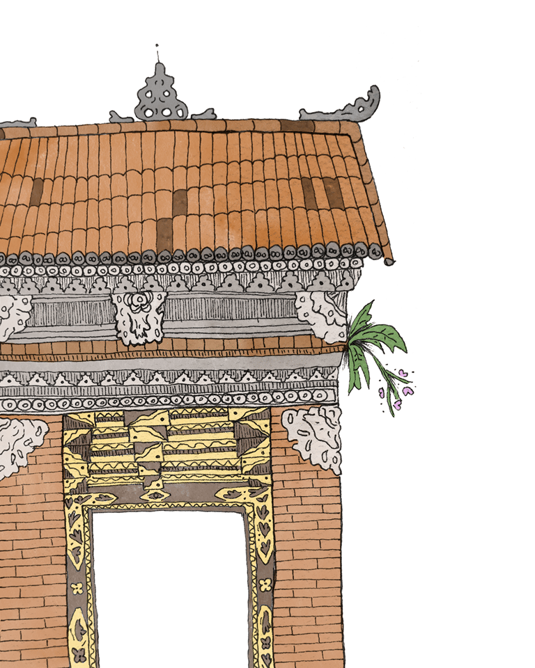 Puerta de Bali con tejas  Image 2