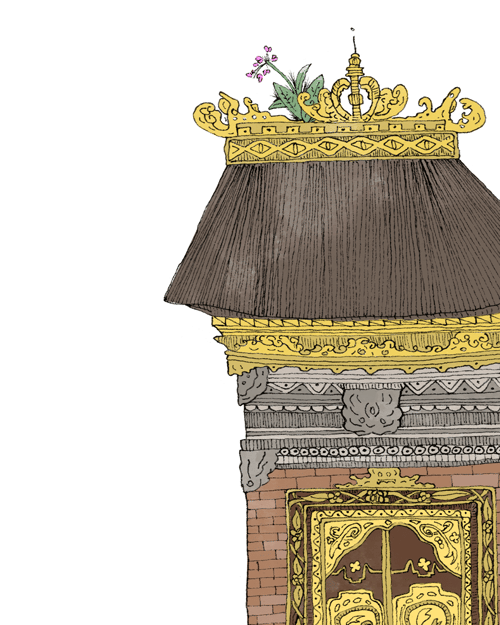 Image of Puerta de bali con paja