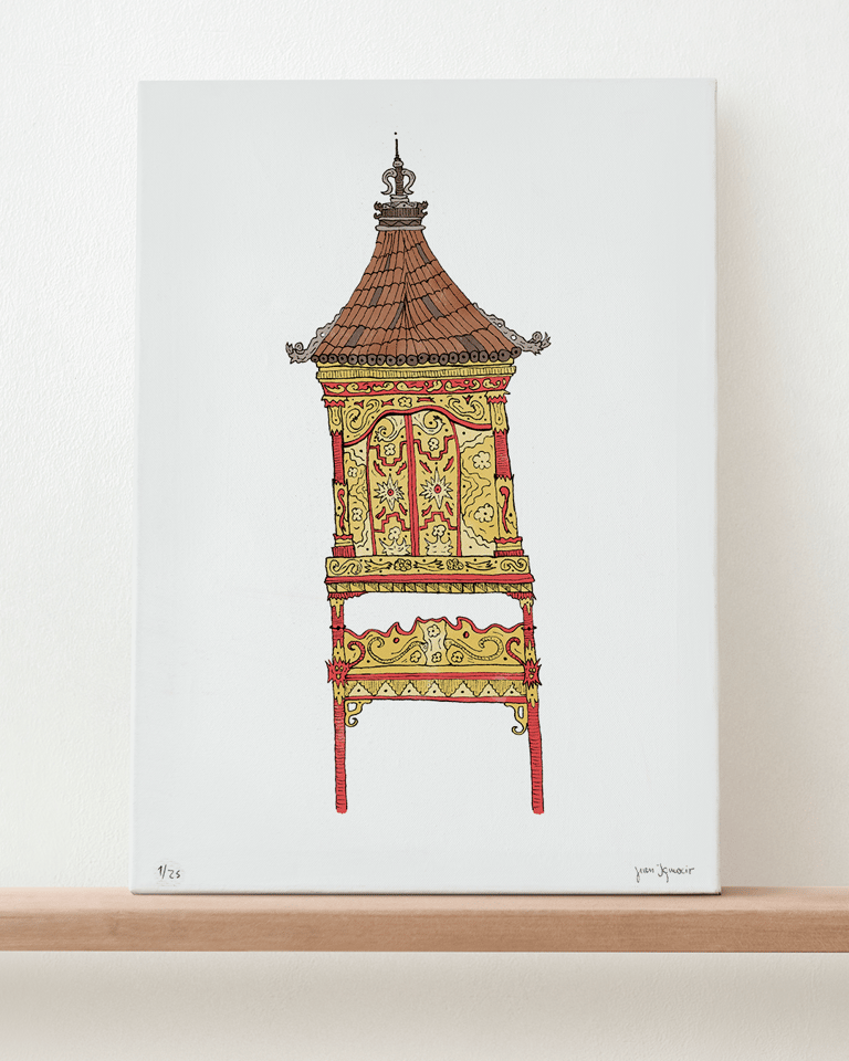 Altar de casitas de bali con tejas