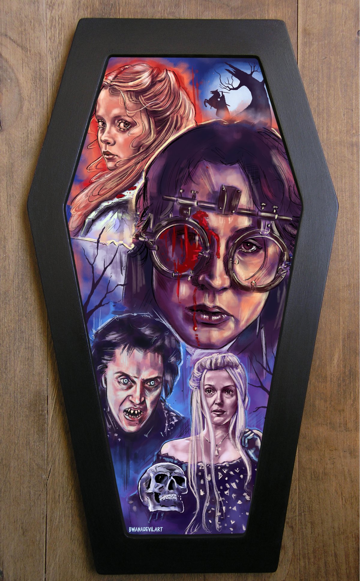 Image of Sleepy Hollow Coffin framed Art (FREE SHIPPING WORLDWIDE!)