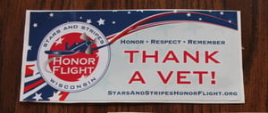Image of Bumper Stickers--"We Fly Vets!" or "Thank a Vet!"