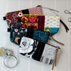 Small Quilted Patchwork Pouch with Zipper