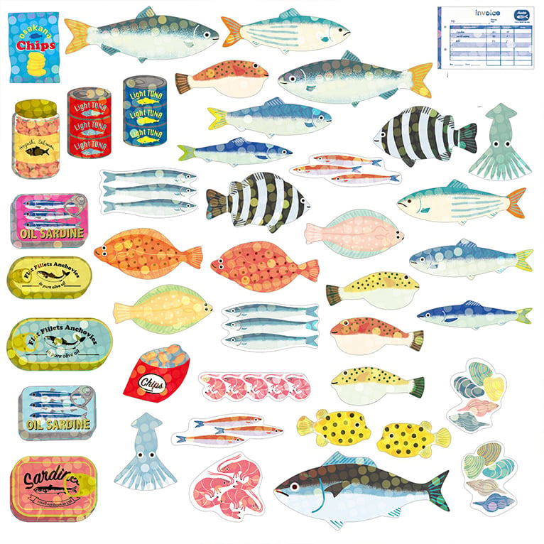 Image of Hako Seal Stickers - Fish