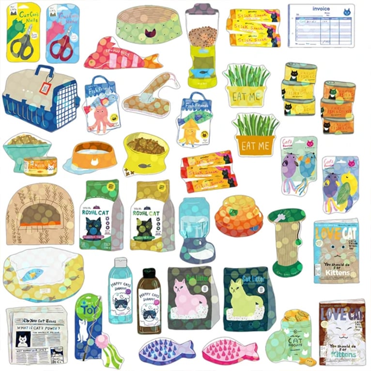 Image of Hako Seal Stickers - Cat Supply