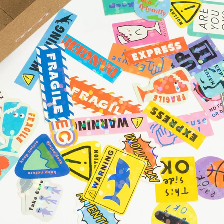 Image of Hako Seal Stickers - Caution