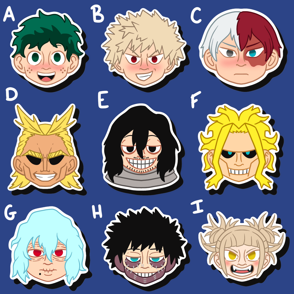 Hero School Character Stickers