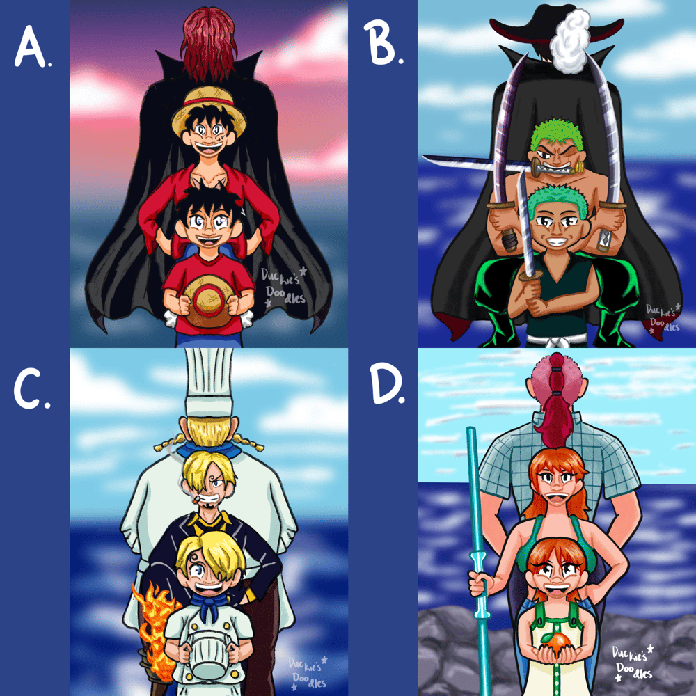 Pirate Show Characters w/ Mentors Prints