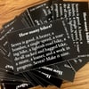 REPRINT - Bumper Sticker - How Many Bikes? 