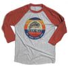 Team Meat T-Bone Logo Unisex Baseball Shirt - Vintage Red & Heathered White