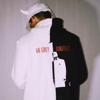 Image 1 of AK GREY BIRDFACE CUSTOM SPLIT HOODIE