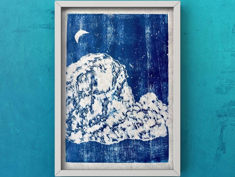 Goodnight Moon (Handmade relief print) Image 2