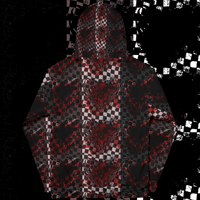 Image 3 of bleeding heart neapolitan checkerboard all-over hoodie