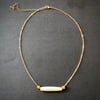 Hairpipe Bar Necklace (Ivory and Gold)