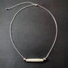 Hairpipe Bar Necklace (Ivory and Silver)