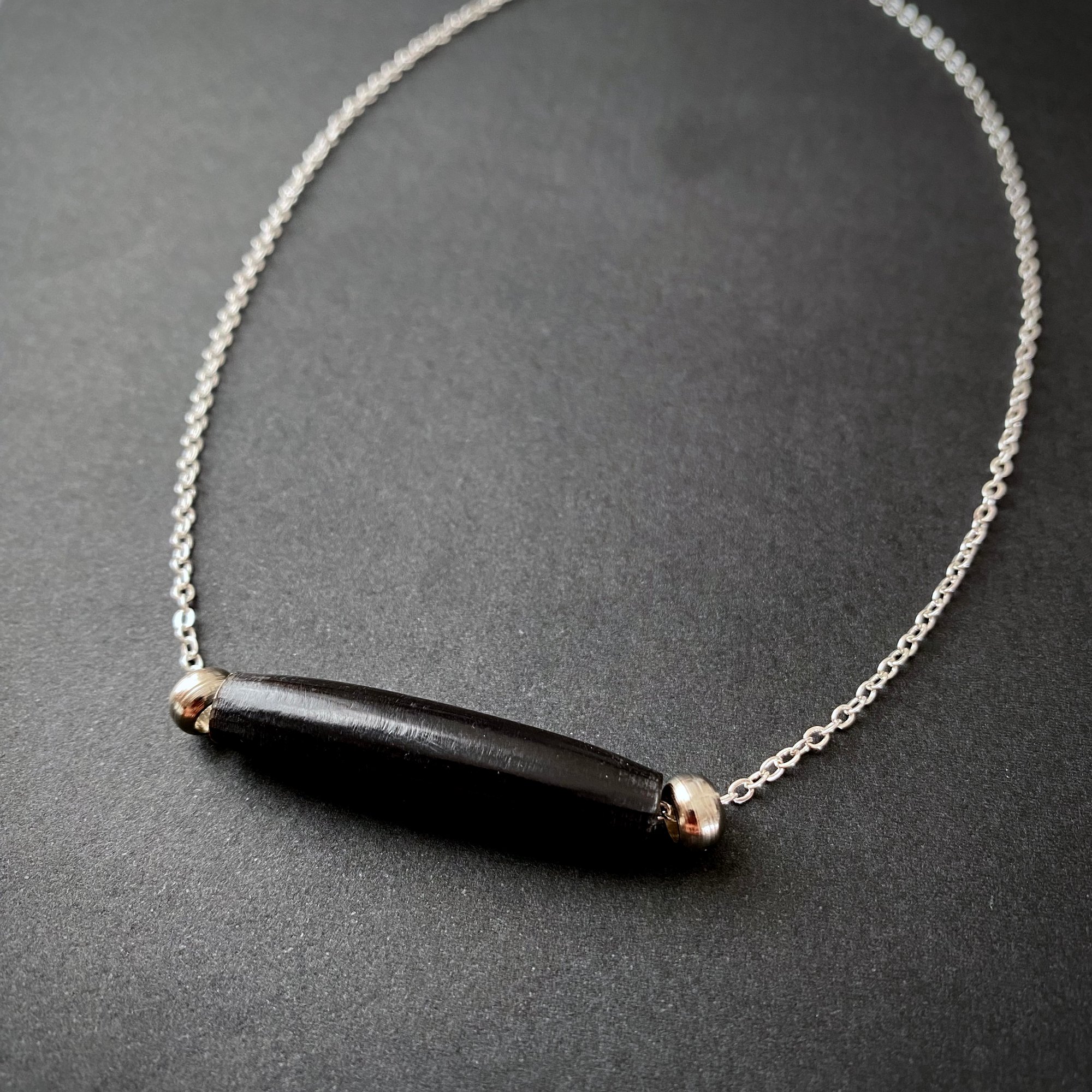 Bar necklace black deals
