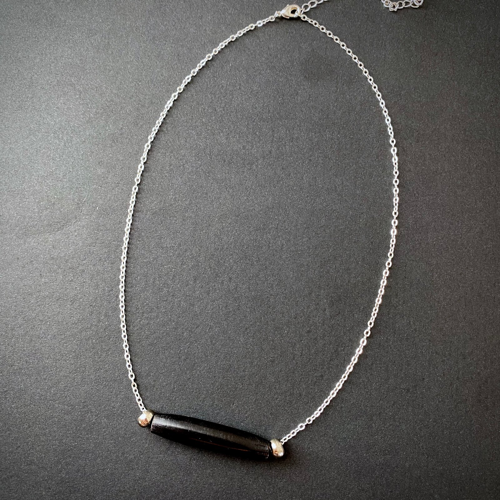 Hairpipe Bar Necklace (Black and Silver) | Beyond Buckskin Boutique