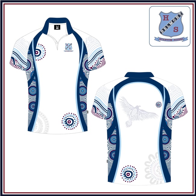 Unisex Everyday Indigenous Senior White Polo $44.45