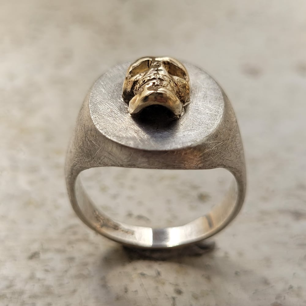 Image of Skull Signet - Gold and Silver