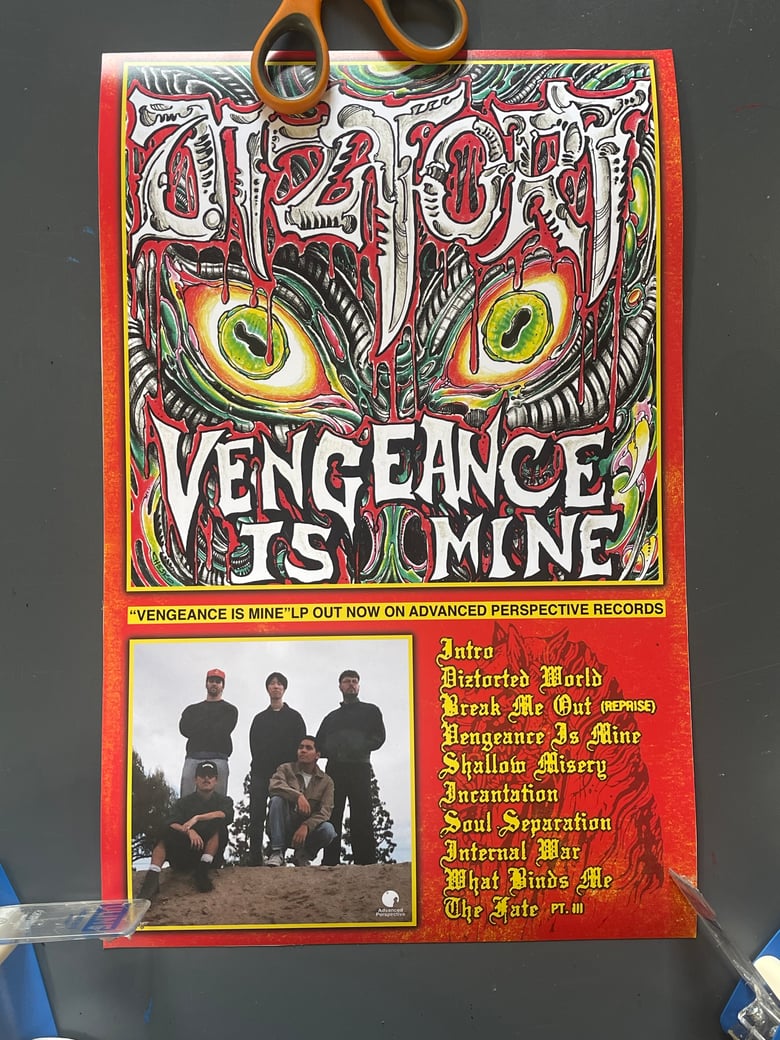Image of Diztort "Vengeance is Mine" Poster