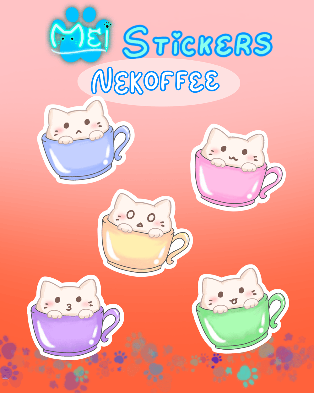 Image of Nekoffee Stickersheet