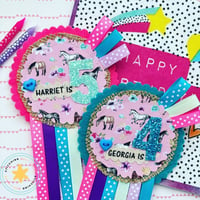 Image 1 of Personalised Pony Birthday Rosette