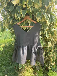Image 1 of Linen Pinafore top in Dark Teal - One-off Piece