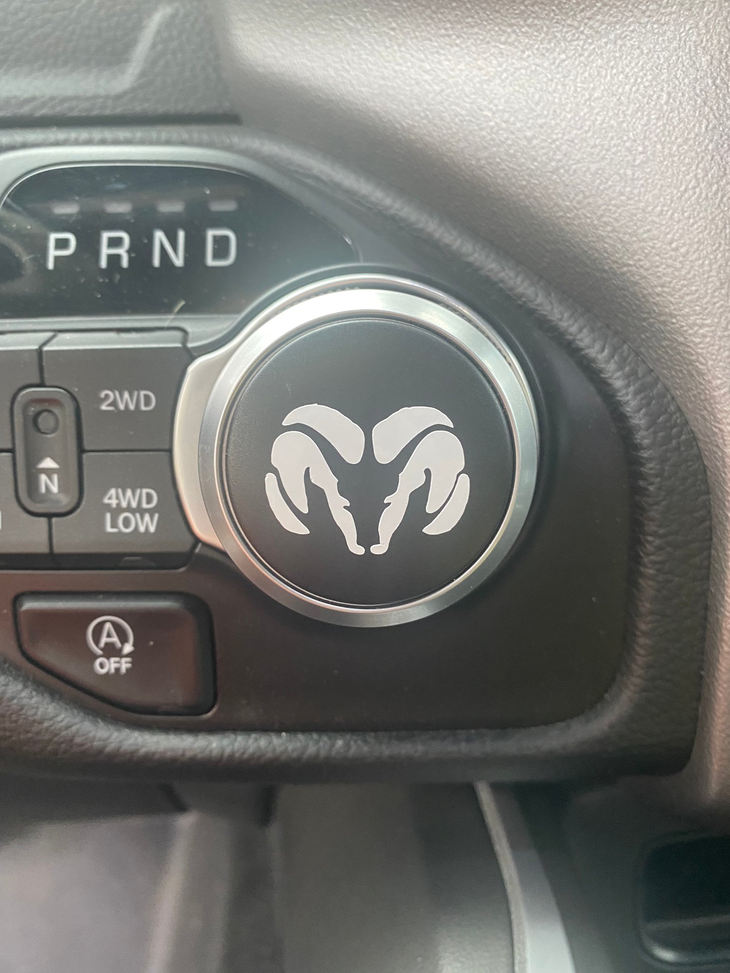 RAM Shift Knob Vinyl Overlays Blacked Out Designs