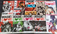 Violent Love Series Variant covers comic-book signed set
