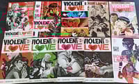 Violent Love Series Variant covers comic-book signed set