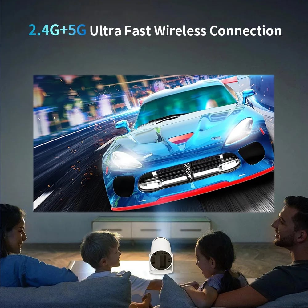 HY300 Android Wifi Smart Portable Projector for Samsung iPhone Phone 1280 720P Full HD