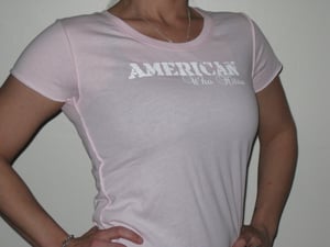 Image of Womens American Who   tee    - Pink