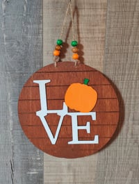 Mini Fall Love Sign, Hanging Sign, Love, Fall, 8.5 inch sign, Fall Love, Fall Love Sign