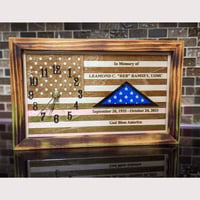 Image 1 of Personalized Memorial Clock, In Memory Of, Military Clock, Hanging Wall Clock