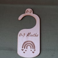 Image 3 of Organized Nursery: Wooden Laser Engraved Baby Closet Dividers, Baby Clothes Divider