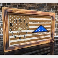 Image 3 of Personalized Memorial Clock, In Memory Of, Military Clock, Hanging Wall Clock