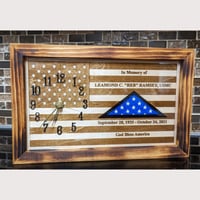 Image 4 of Personalized Memorial Clock, In Memory Of, Military Clock, Hanging Wall Clock