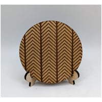 Image 4 of Boho Wooden Coaster Set (set of 5)