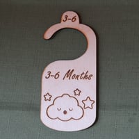 Image 4 of Organized Nursery: Wooden Laser Engraved Baby Closet Dividers, Baby Clothes Divider
