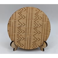 Image 5 of Boho Wooden Coaster Set (set of 5)