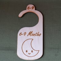 Image 5 of Organized Nursery: Wooden Laser Engraved Baby Closet Dividers, Baby Clothes Divider